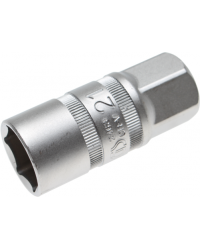 Bougiedopsleutel met magneet, zeskant | 12,5 mm (1/2") | 21 mm