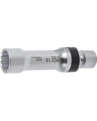 Bougie kniedopsleutel twaalfkant met borgveer | 10 mm (3/8") | 18 mm