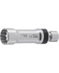 Bougie kniedopsleutel twaalfkant met borgveer | 10 mm (3/8") | 21 mm