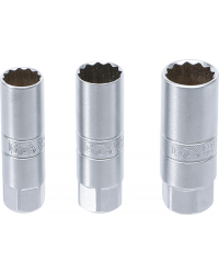 Bougiedopsleutel-set twaalfkant | 10 mm (3/8") | 14 - 16 - 18 mm | 3-dlg