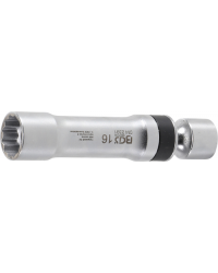Bougie kniedopsleutel twaalfkant met borgveer | 10 mm (3/8") | 16 mm