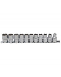 11-delige doppenset 1/2" 6-kant 10-21 mm