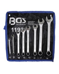8-delige steekring sleutelset 6-19 mm