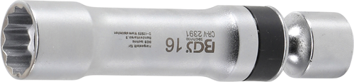 BGS2391 Bougie kniedopsleutel twaalfkant met borgveer | 10 mm (3/8") | 16 mm