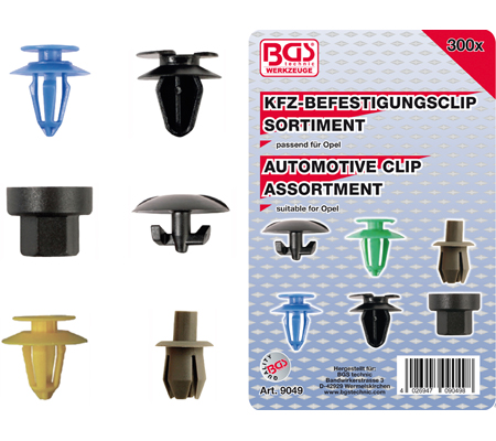 Autoclips assortiment voor Opel BGS9049 Autoclips assortiment voor Opel bij MotorWorkx