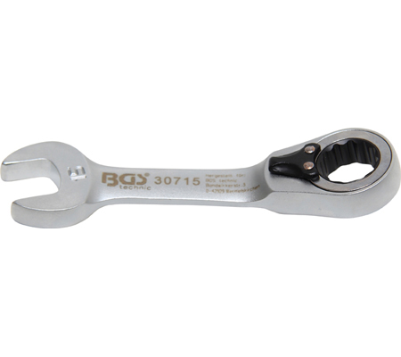 Korte steek-ring ratelsleutel 15 mm BGS30715 Korte steek-ring ratelsleutel 15 mm bij MotorWorkx